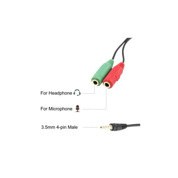 ADAPT AUDIO EWENT 1X3.5MM M PARA 2X3.5MM F