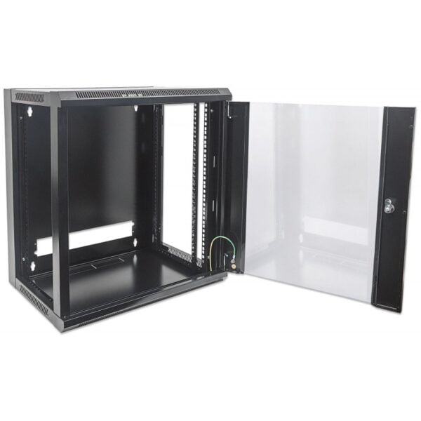 ARMARIO 12U 570X450 INT 19' AÇO PRETO