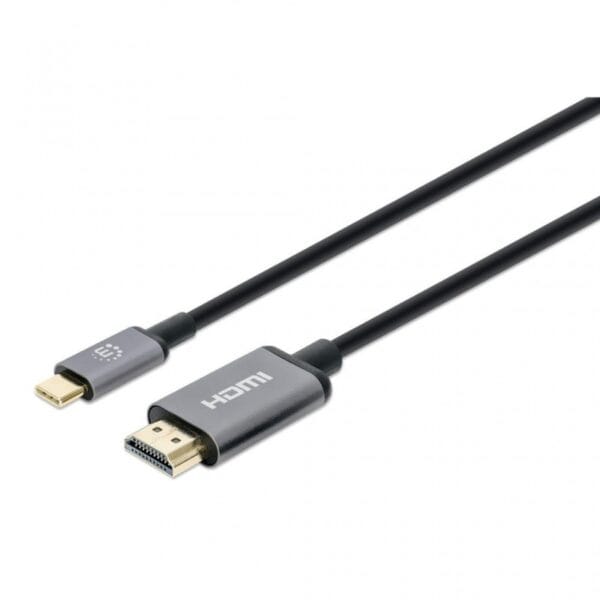 CABO USB-C 1MT (M) PARA HDMI (M) 4K MANHATTAN Gold-Plated