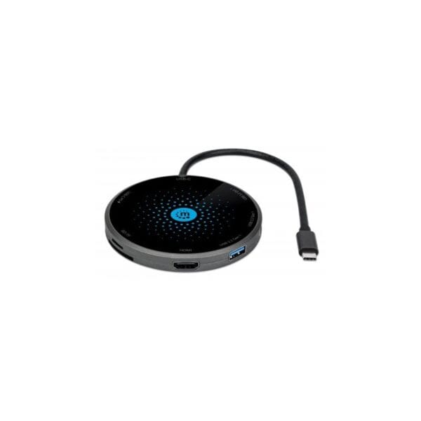 CARREGADOR MANHT WIRELESS (8 in1) USB-C (F) 3X USB-A, CARD READER 10W