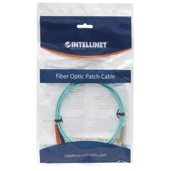 PATCH CABLE F.O. ST/LC 2M DUPLEX MULTIMODE 50/125 OM3 - Image 3