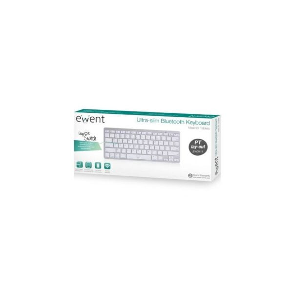 TECLADO EWENT BT ULTRA SLIM CINZENTO
