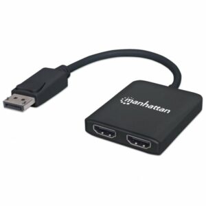 HUB SPLITTER DISPLAYPORT INP (F) PARA 2XHDMI OUT (F) 4K@30HZ MANHATTAN*