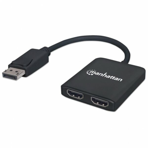 HUB SPLITTER DISPLAYPORT INP (F) PARA 2XHDMI OUT (F) 4K@30HZ MANHATTAN*