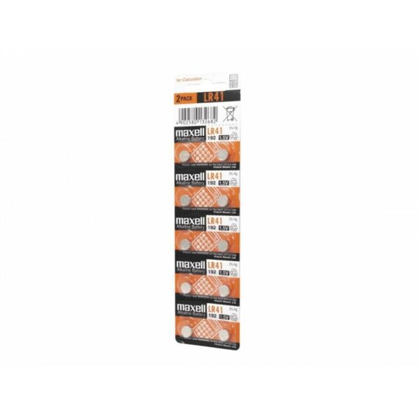 PILHA MOEDA MAXELL LR41 192 PACK 2 (1/5) 1,5V