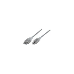 CABO USB-A 1.8MT (M) PARA USB-B (M) PRATA MANHATTAN