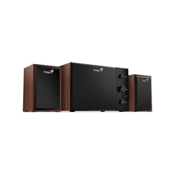 COLUNAS GENIUS SW-2.1 350 15W 220V MADEIRA