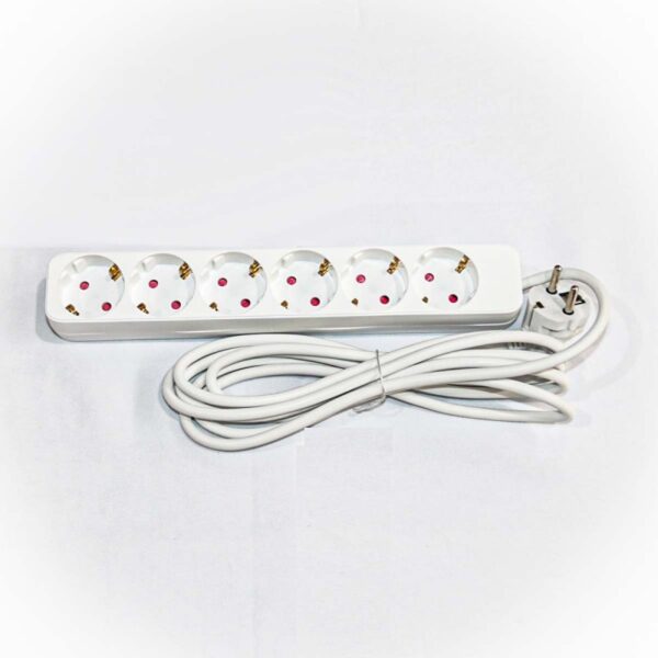 BLOCO TOM.SEXT. 3 MT C/ PROTEC CRIANÇAS, 16A-250V BRANCA