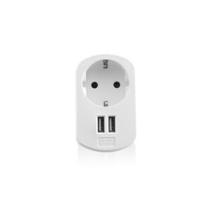 CARREGADOR EWENT 3.4A 2 USB BRANCO S/CABO