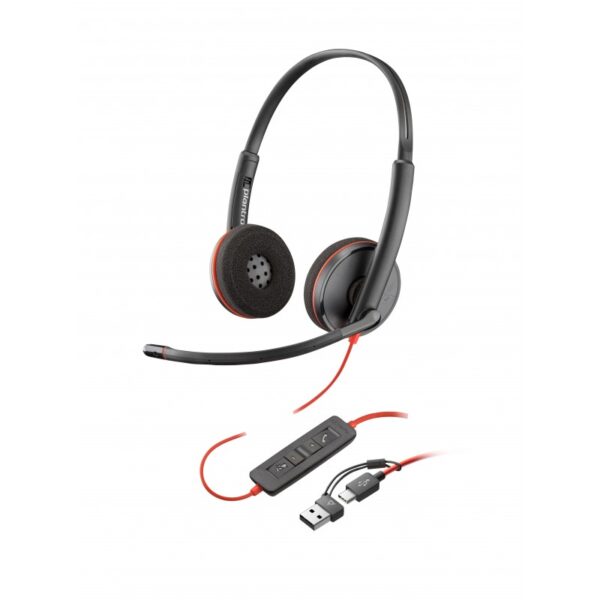 HS POLY BW C3220 STEREO USB-C + ADAP USB-C/A