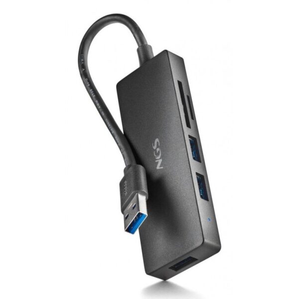 HUB NGS IHUBREADER 3USB-A + TF/SD CARD READER