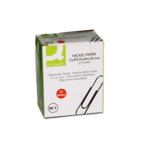 .ME CLIPS Q-CONNECT NIQUELADOS PLANOS 20MM Nº1 (CX100) (1/10)