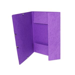 .ME PASTA DE ELASTICOS Q-CONNECT DIN A4 COM ABAS VIOLETA