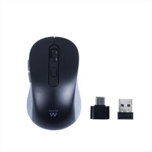 MOUSE EWENT WIRELESS C/ USB-A/USB-C ATÉ 1600DPI SILENCIOSO