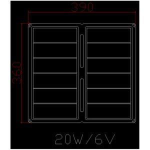 PAINEL SOLAR 20W 2XUSB 5V/4A DOBRÁVEL