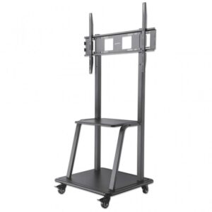 SUPORTE TV MANHAT. 37' A 100' MÁX. 150KG C/RODAS