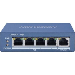 SWITCH 5 HIKVISION 4X POE S/GESTÃO METAL