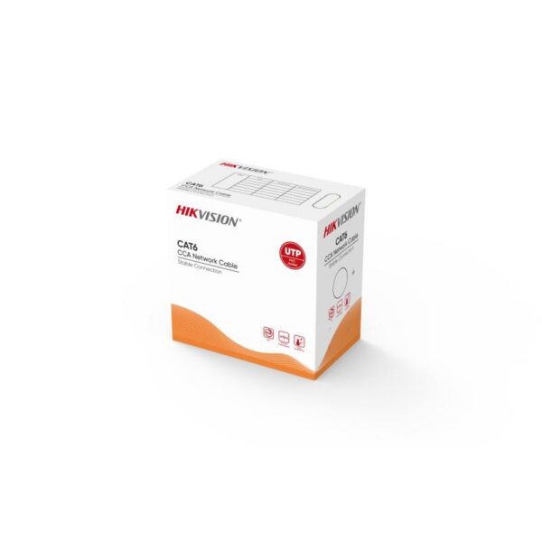 CABO REDE 305M U/UTP CAT6 HIKVISION CCA 23AWG CINZENTO