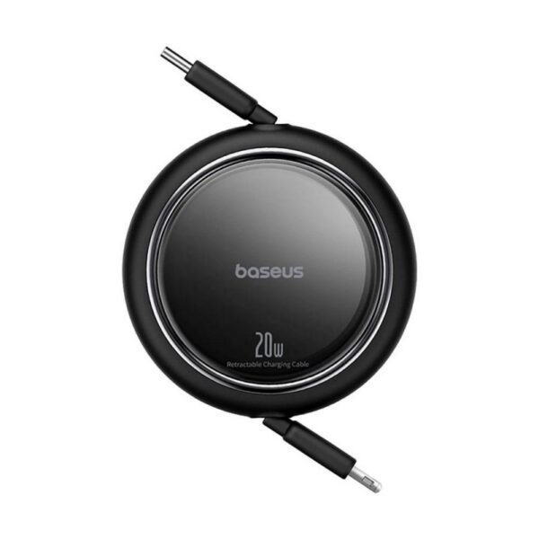 CABO USB-C (M) P/ LIGHTNING (M) 1M 20W RETRATIL BASEUS PRETO