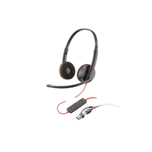 HS POLY BW C3220 STEREO USB-C + ADAPTADOR USB-C/A