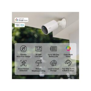 CAM WIRELESS TP-LINK 3MP TAPO C410 KIT CAMERA + PAINEL SOLAR