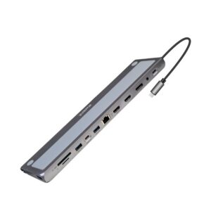 DOCK.STAT.EWENT USB-C 12 EM 1 USB-A/HDMI/DP/SD/AUDIO/ RJ45