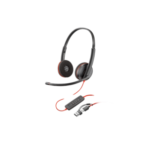 HS POLY BW C3220 STEREO USB-C + ADAPTADOR USB-C/A - Image 1