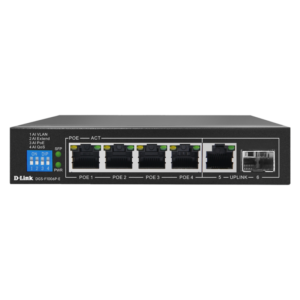 SWITCH 6 DLINK 10/100/1000 S/GESTÃO LONG RANGE 250M 4X POE 60W - Image 1