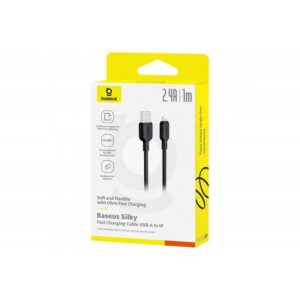 CABO BASEUS SILKY FC CABLE USB-A TO IP 2.4A 1M BLACK